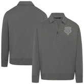 Minnesota Twins Levelwear Women's Canmore Chenille Logo Quarter-Zip Top - Stone
