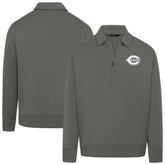 Cincinnati Reds Levelwear Women's Canmore Chenille Logo Quarter-Zip Top - Stone