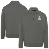 Los Angeles Angels Levelwear Women's Canmore Chenille Logo Quarter-Zip Top - Stone