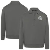 Chicago Cubs Levelwear Women's Canmore Chenille Logo Quarter-Zip Top - Stone