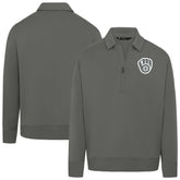 Milwaukee Brewers Levelwear Women's Canmore Chenille Logo Quarter-Zip Top - Stone