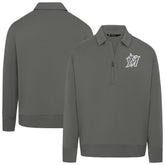Miami Marlins Levelwear Women's Canmore Chenille Logo Quarter-Zip Top - Stone