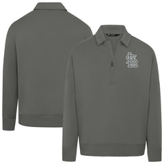 St. Louis Cardinals Levelwear Women's Canmore Chenille Logo Quarter-Zip Top - Stone