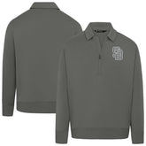 San Diego Padres Levelwear Women's Canmore Chenille Logo Quarter-Zip Top - Stone