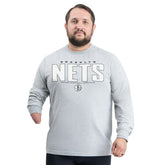 Brooklyn Nets G-III Sports by Carl Banks Adaptive Printed Mesh Effect Long Sleeve T-Shirt - Gray sale