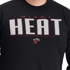 Miami Heat G-III Sports by Carl Banks Adaptive Printed Mesh Effect Long Sleeve T-Shirt - Black for sale