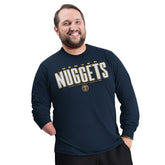 Denver Nuggets G-III Sports by Carl Banks Adaptive Printed Mesh Effect Long Sleeve T-Shirt sale - Navy on sale