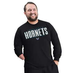 Charlotte Hornets G-III Sports by Carl Banks Adaptive Printed Mesh Effect Long Sleeve T-Shirt - Black sale