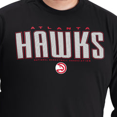 Atlanta Hawks G-III Sports by Carl Banks Adaptive Printed Mesh Effect Long Sleeve T-Shirt - Black cheap