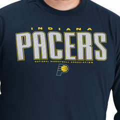 Indiana Pacers G-III Sports by Carl Banks Adaptive Printed Mesh Effect Long Sleeve T-Shirt - Navy for sale