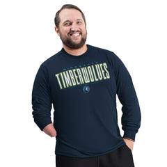Minnesota Timberwolves G-III Sports by Carl Banks Adaptive Printed Mesh Effect Long Sleeve T-Shirt - Navy on sale