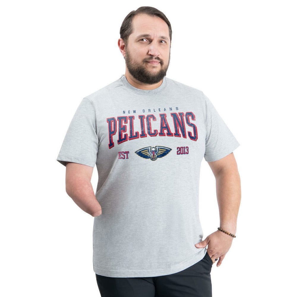 New Orleans Pelicans G-III Sports by Carl Banks Adaptive Classic Team Spirit Short Sleeve T-Shirt - Gray discount