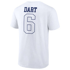 Jaxson Dart New York Giants Tonal Name & Number T-Shirt - White sale