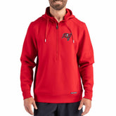 Tampa Bay Buccaneers Cutter & Buck Roam Eco Half-Zip Recycled Pullover Hoodie - Red sale