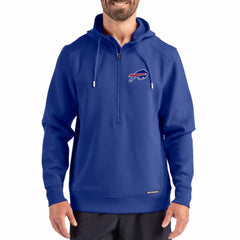 Buffalo Bills Cutter & Buck Roam Eco Half-Zip Recycled Pullover Hoodie - Royal for sale