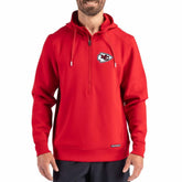 Kansas City Chiefs Cutter & Buck Roam Eco Half-Zip Recycled Pullover Hoodie - Red for sale