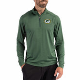 Green Bay Packers Cutter & Buck Coastline Epic Comfort Recycled Quarter-Zip Pullover - Green cheap