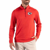 Kansas City Chiefs Cutter & Buck Coastline Epic Comfort Recycled Quarter-Zip Pullover - Red on sale