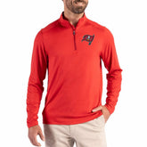 Tampa Bay Buccaneers Cutter & Buck Coastline Epic Comfort Recycled Quarter-Zip Pullover - Red for sale