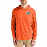 Miami Dolphins Cutter & Buck Coastline Epic Comfort Recycled Long Sleeve Hoodie T-Shirt - Orange outlet