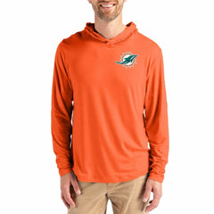 Miami Dolphins Cutter & Buck Coastline Epic Comfort Recycled Long Sleeve Hoodie T-Shirt - Orange outlet