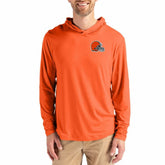 Cleveland Browns Cutter & Buck Coastline Epic Comfort Recycled Long Sleeve Hoodie T-Shirt - Orange outlet