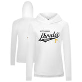 Pittsburgh Pirates Levelwear Women's Slender Glide Raglan Hoodie - White