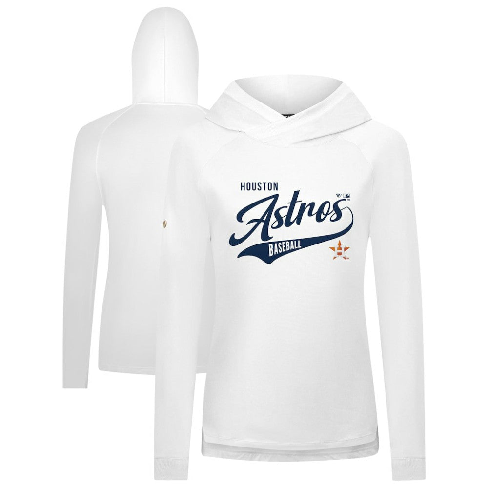 Houston Astros Levelwear Women's Slender Glide Raglan Hoodie - White