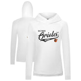 Baltimore Orioles Levelwear Women's Slender Glide Raglan Hoodie - White