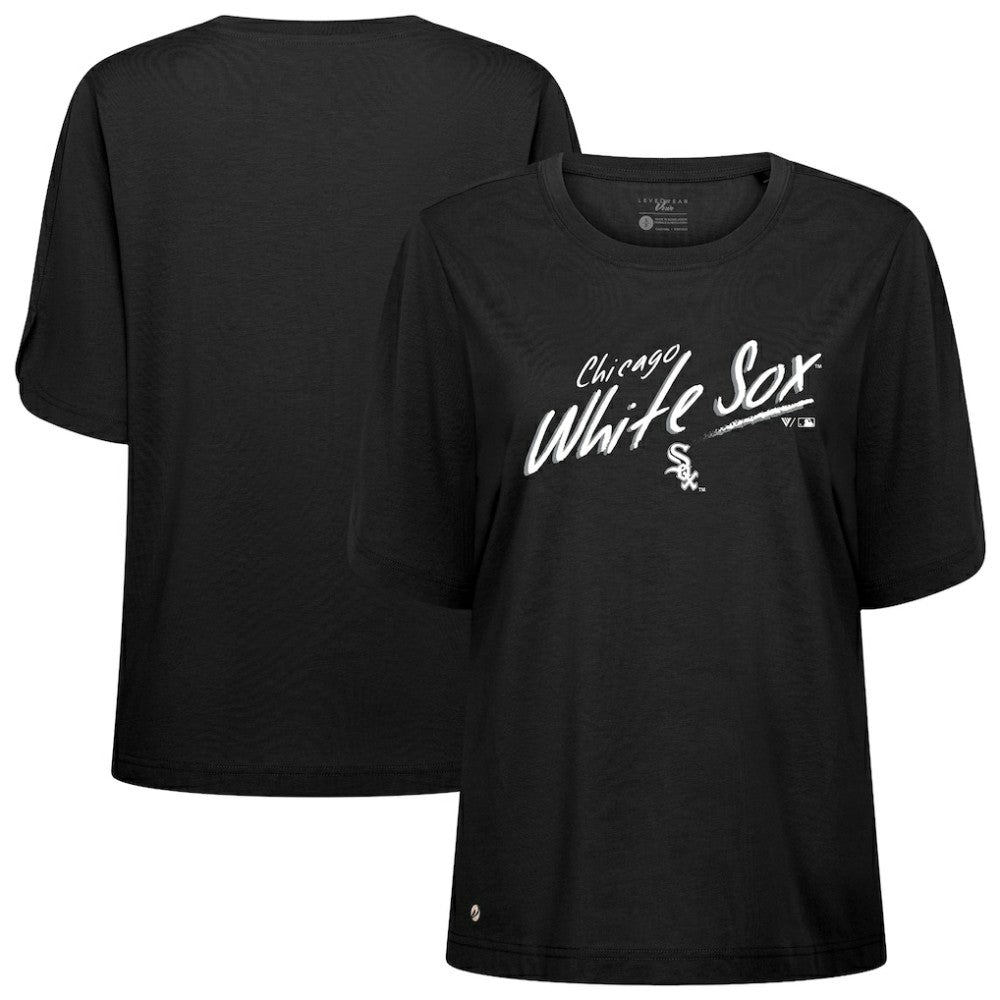 Chicago White Sox Levelwear Women's Bloom Sizzle T-Shirt - Black