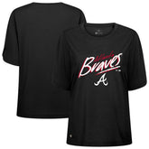 Atlanta Braves Levelwear Women's Bloom Sizzle T-Shirt - Black