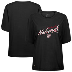 Washington Nationals Levelwear Women's Bloom Sizzle T-Shirt - Black