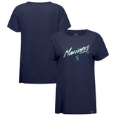Seattle Mariners Levelwear Women's Influx Sizzle T-Shirt - Navy