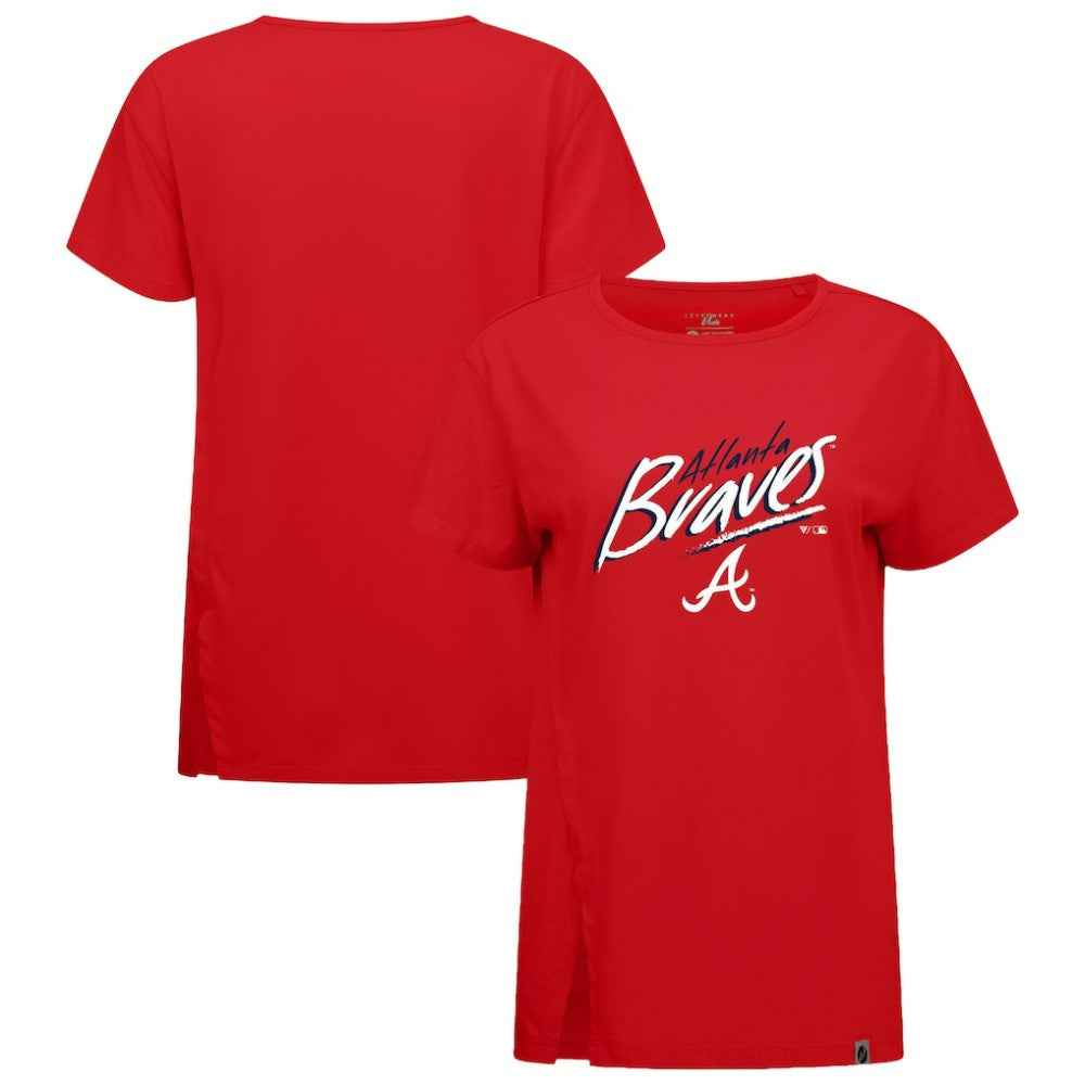 Atlanta Braves Levelwear Women's Influx Sizzle T-Shirt - Red