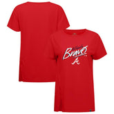 Atlanta Braves Levelwear Women's Influx Sizzle T-Shirt - Red