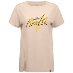 Pittsburgh Pirates Levelwear Women's Influx Sizzle T-Shirt - Khaki