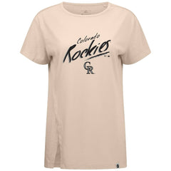 Colorado Rockies Levelwear Women's Influx Sizzle T-Shirt - Khaki