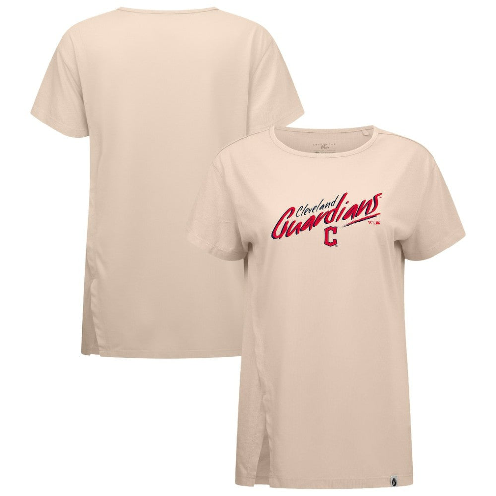 Cleveland Guardians Levelwear Women's Influx Sizzle T-Shirt - Khaki