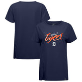 Detroit Tigers Levelwear Women's Influx Sizzle T-Shirt - Navy