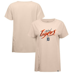 Detroit Tigers Levelwear Women's Influx Sizzle T-Shirt - Khaki