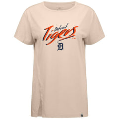 Detroit Tigers Levelwear Women's Influx Sizzle T-Shirt - Khaki