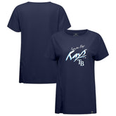 Tampa Bay Rays Levelwear Women's Influx Sizzle T-Shirt - Navy