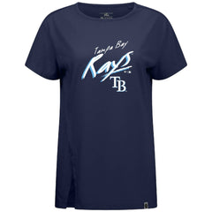 Tampa Bay Rays Levelwear Women's Influx Sizzle T-Shirt - Navy