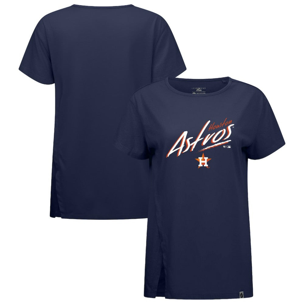 Houston Astros Levelwear Women's Influx Sizzle T-Shirt - Navy