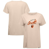 Baltimore Orioles Levelwear Women's Influx Sizzle T-Shirt - Khaki