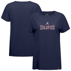Atlanta Braves Levelwear Women's Influx Journey T-Shirt - Navy
