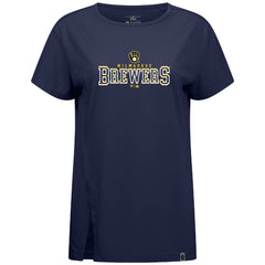 Milwaukee Brewers Levelwear Women's Influx Journey T-Shirt - Navy