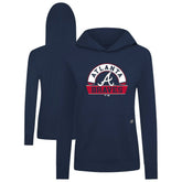 Atlanta Braves Levelwear Women's Relay Banner Arch Long Sleeve T-Shirt Hoodie - Navy