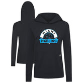 Miami Marlins Levelwear Women's Relay Banner Arch Long Sleeve T-Shirt Hoodie - Black