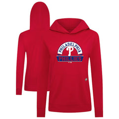 Philadelphia Phillies Levelwear Women's Relay Banner Arch Long Sleeve T-Shirt Hoodie - Red